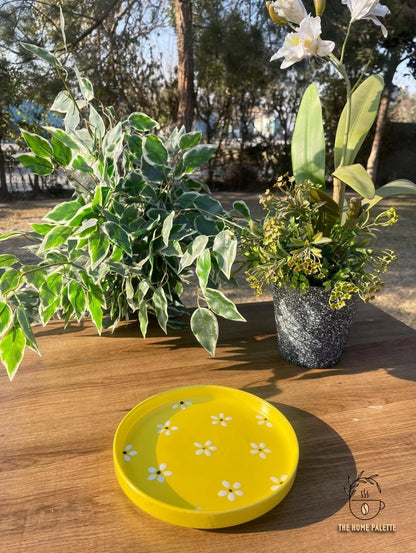 Floral Yellow Platter - The Home Palette -  - Platter