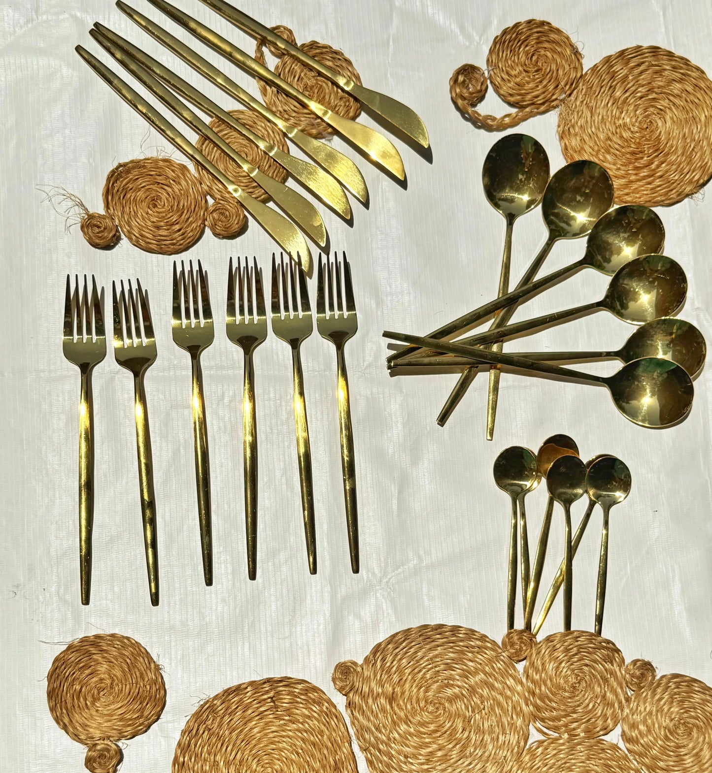 Golden Luxe Cutlery Set - 24 Pcs - The Home Palette -  - Cutlery