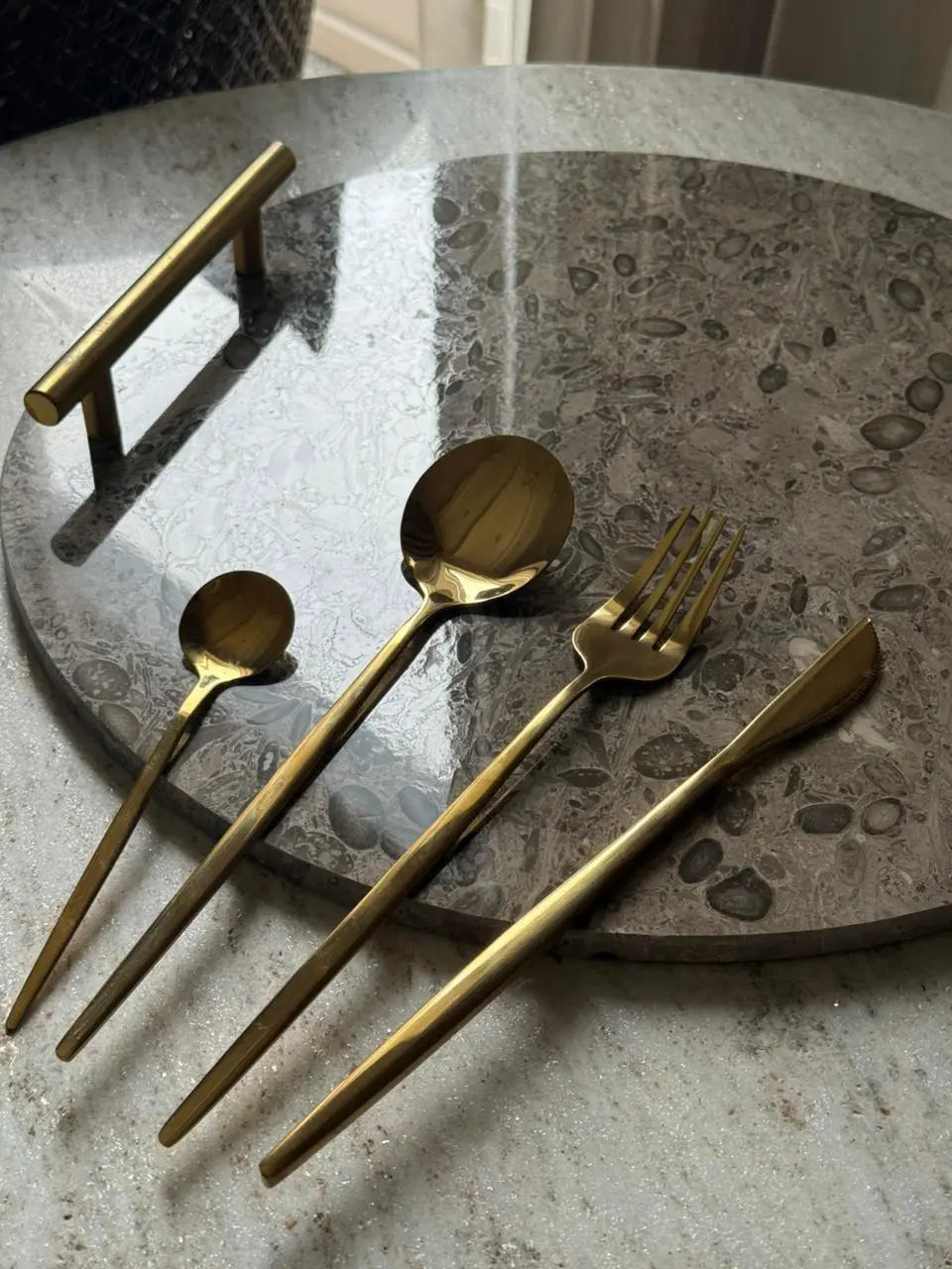 Golden Luxe Cutlery Set - 24 Pcs - The Home Palette - 7499.0 - Cutlery