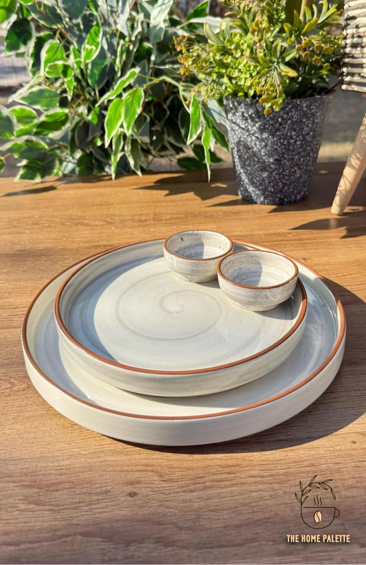 Grey Spiral Platter - The Home Palette -  - Platter