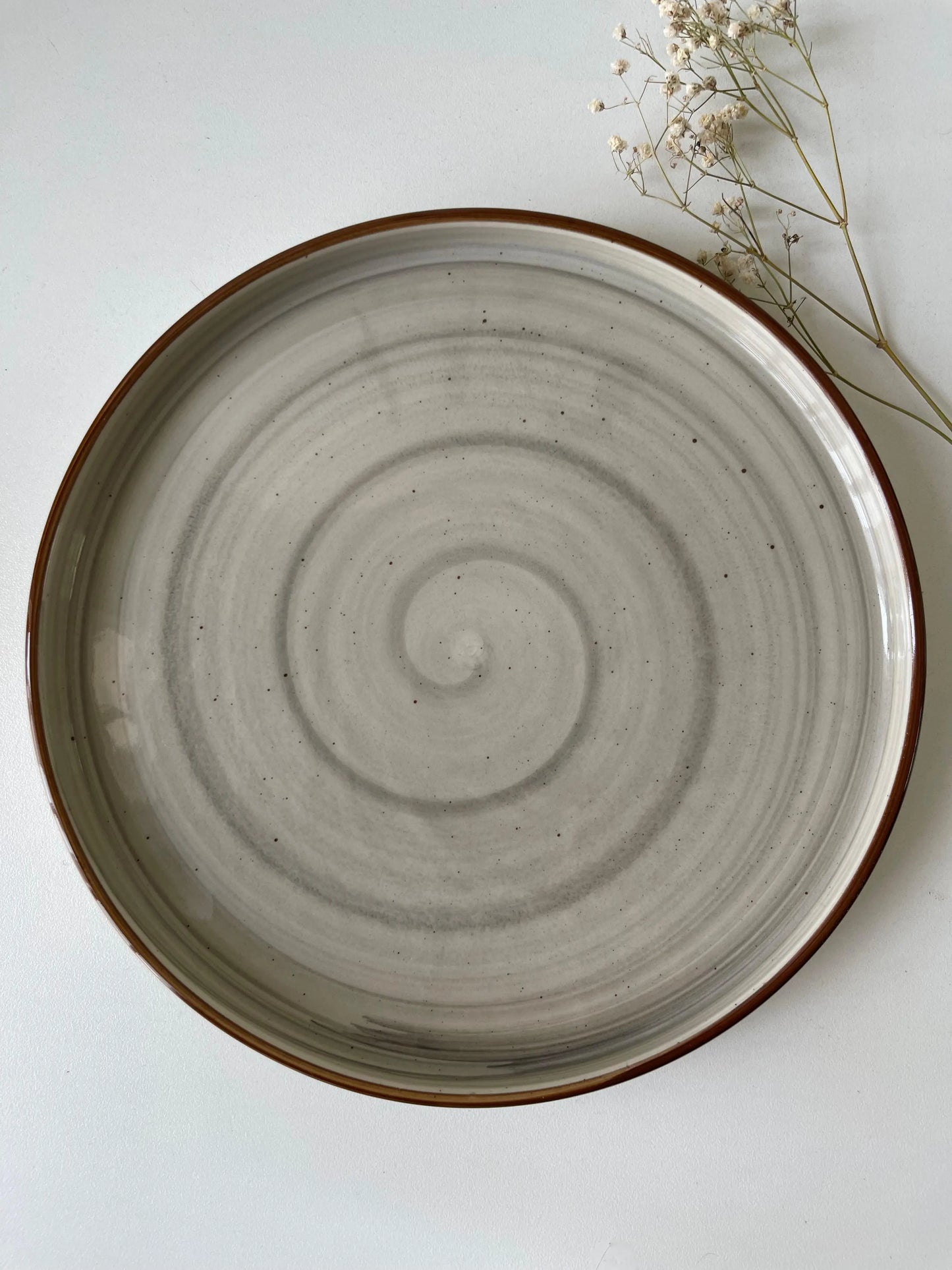 Grey Spiral Platter - The Home Palette -  - Platter