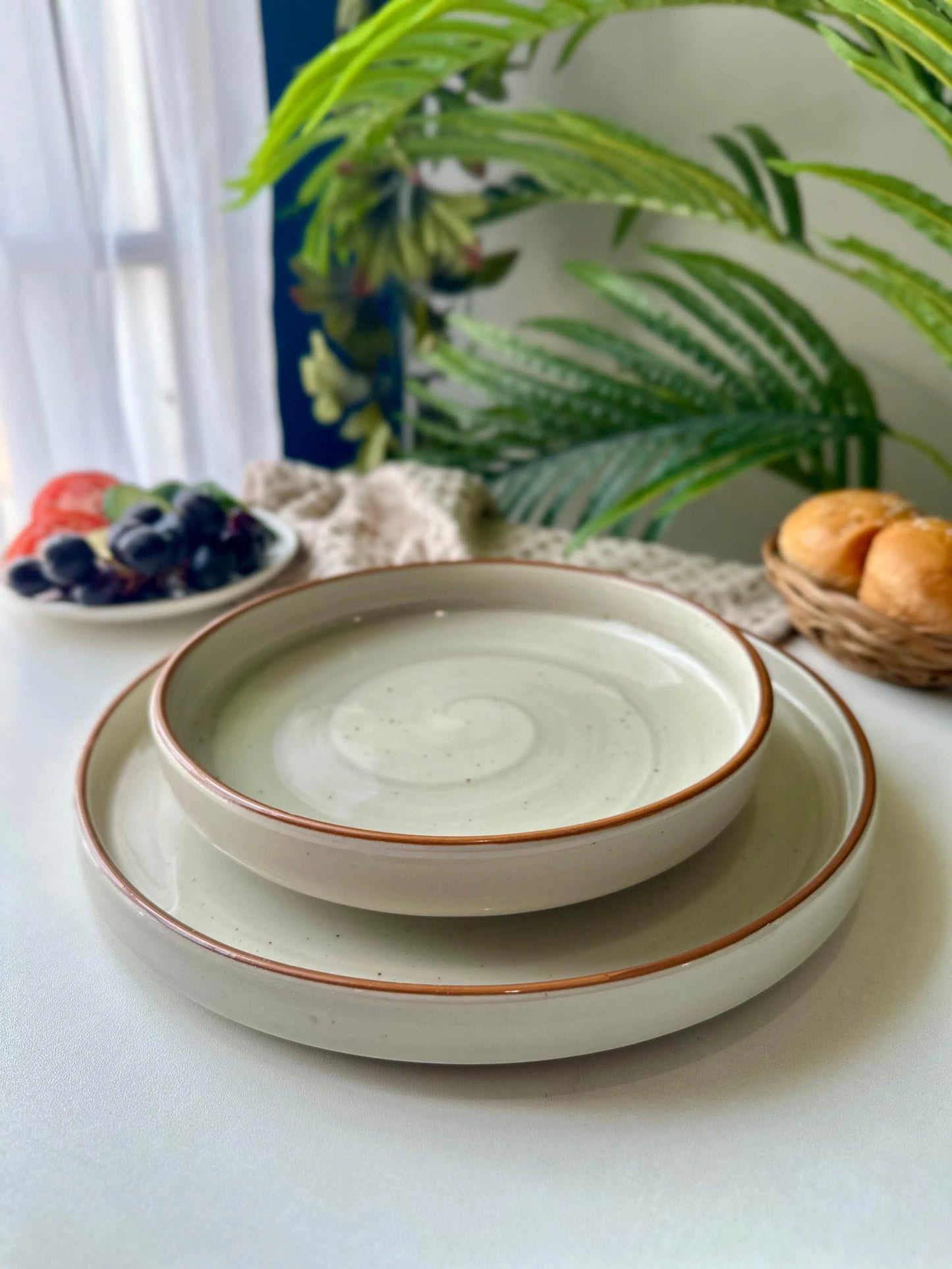 Grey Spiral Platter