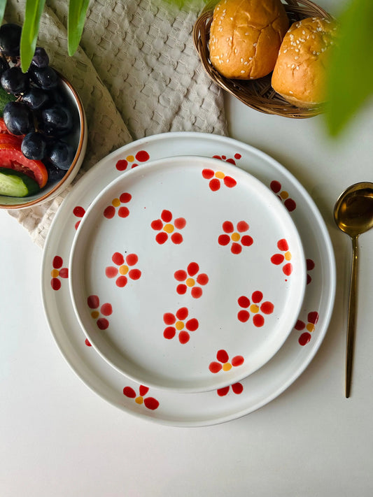 Floral White Platter