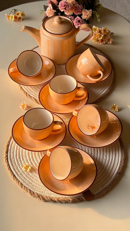 Blush Peach Premium Dinner Set - 39 pcs