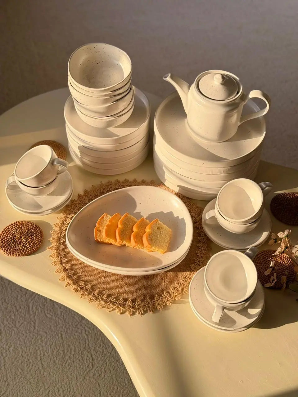 Ivory White Breakfast Set - 33 pcs - The Home Palette - 31799.0 - 
