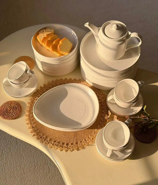 Ivory White Day to Dine Set - 27 pcs - The Home Palette - 27400.0 - 