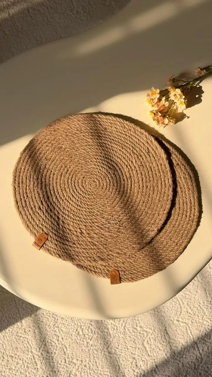Jute Weave Placemats - Set of 2 - The Home Palette - 2399.0 - Placemats