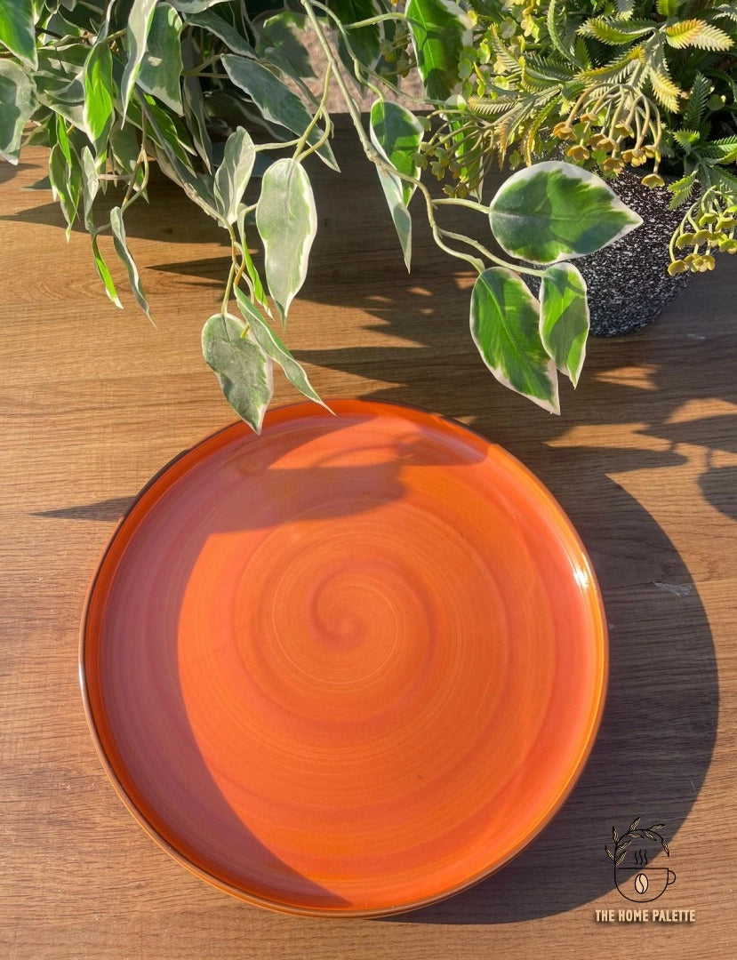 Orange Spiral Platter - The Home Palette -  - Platter