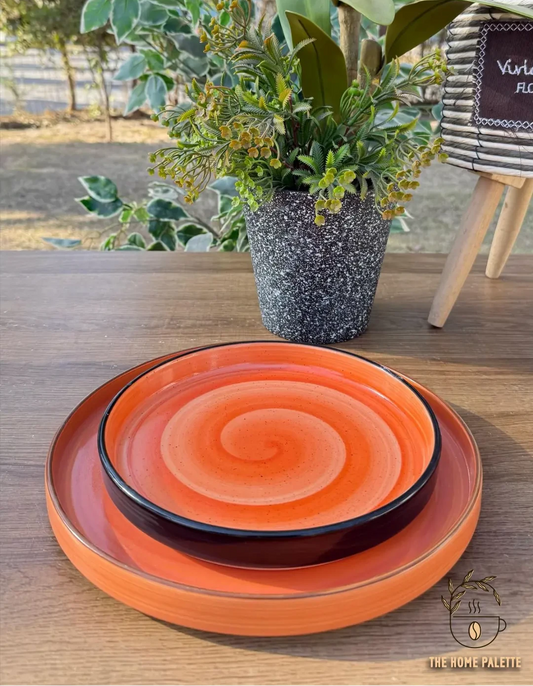 Orange Spiral Platter - The Home Palette -  - Platter