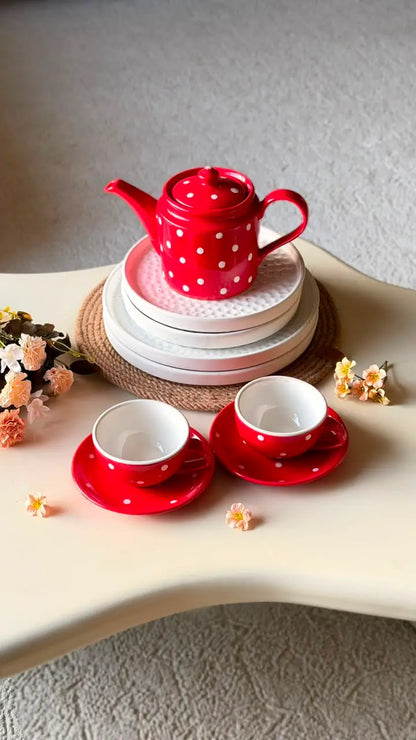 Ivory Pearl X Polka Joy Duo Set - 9 pcs (2 person)