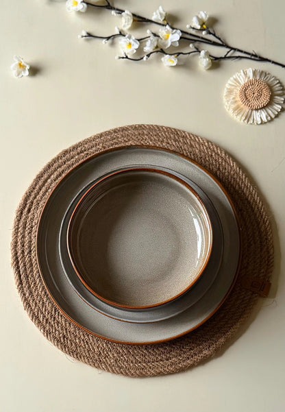 Reactive Cloud Grey Premium Dinner Set - 43 pcs - The Home Palette - 53999.0 - 