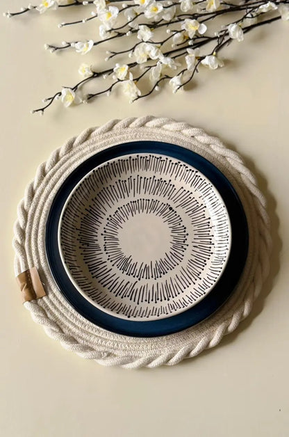 Riviera Blue Dinner Set - 32 pcs - The Home Palette - 36999.0 - 