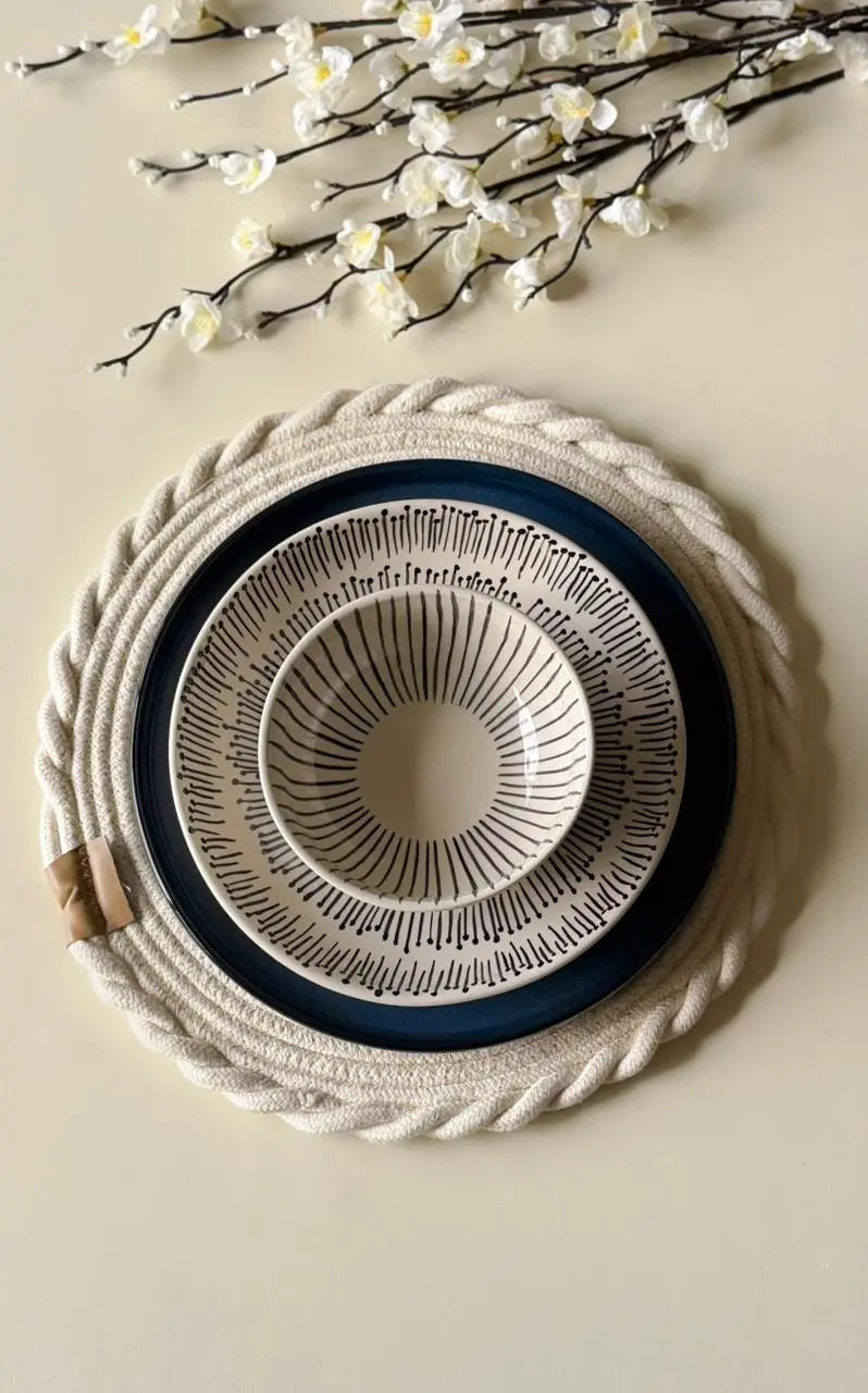 Riviera Blue Dinner Set - 32 pcs - The Home Palette - 36999.0 - 