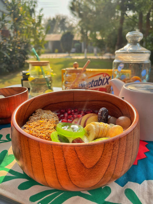 Rustic Wooden Serving Bowl (Large) - The Home Palette -  - Bowl