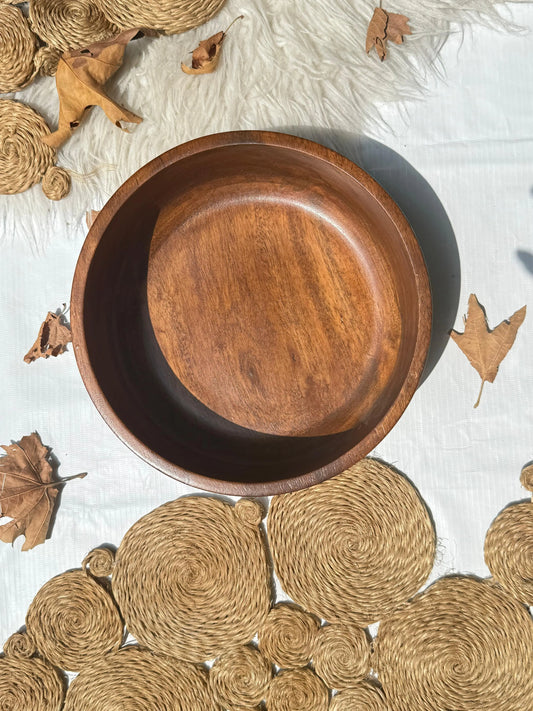 Rustic Wooden Serving Bowl (Large) - The Home Palette -  - Bowl