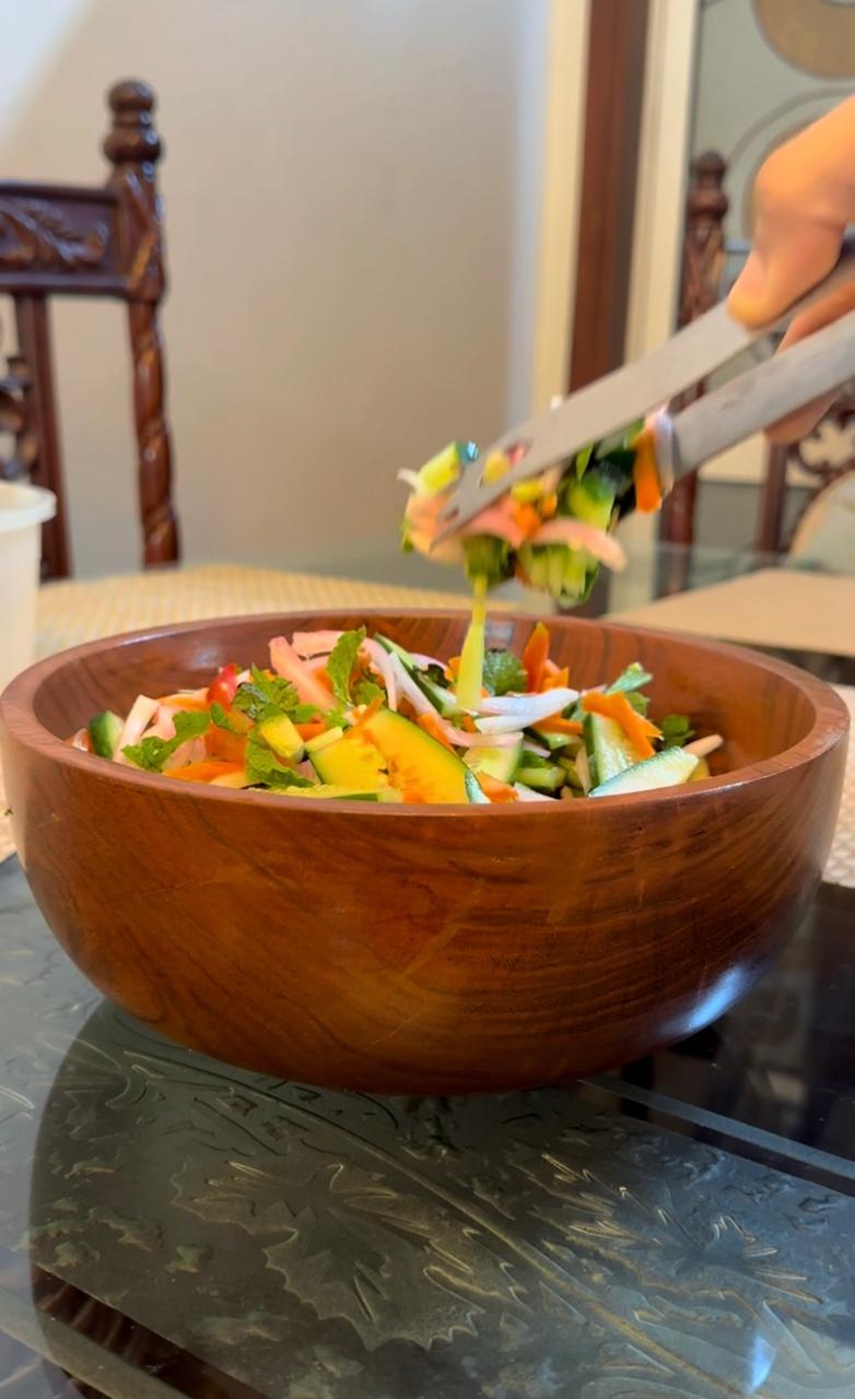 Rustic Wooden Serving Bowl (Large) - The Home Palette -  - Bowl