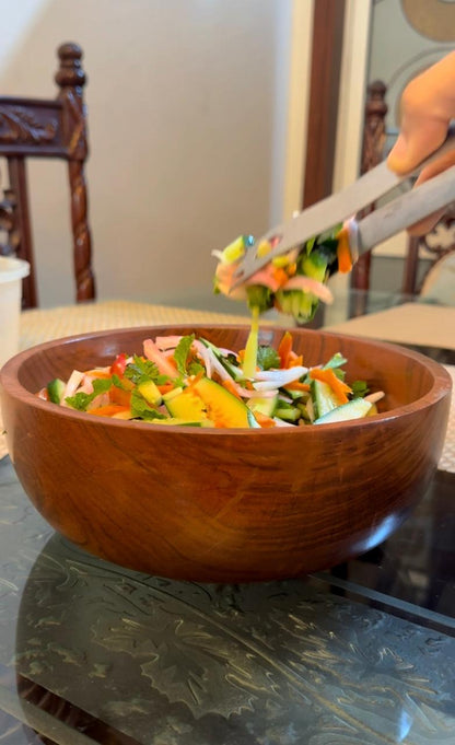 Rustic Wooden Serving Bowl (Large) - The Home Palette -  - Bowl