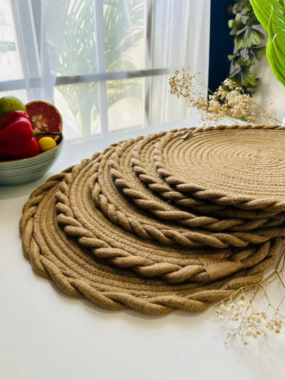Rustic Woven Placemats - Set of 2 - The Home Palette - 1999.0 - Placemats