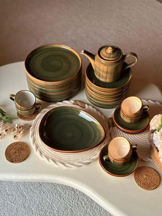 Sage Green Day to Dine Set - 27 pcs - The Home Palette - 27400.0 - 