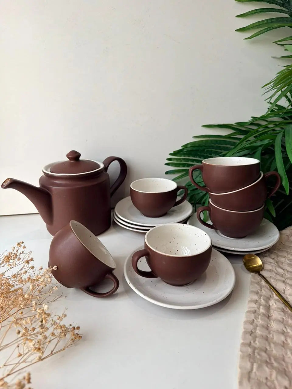 Selin Tea Set - Coconut Terra - The Home Palette - 1349.0 - cups