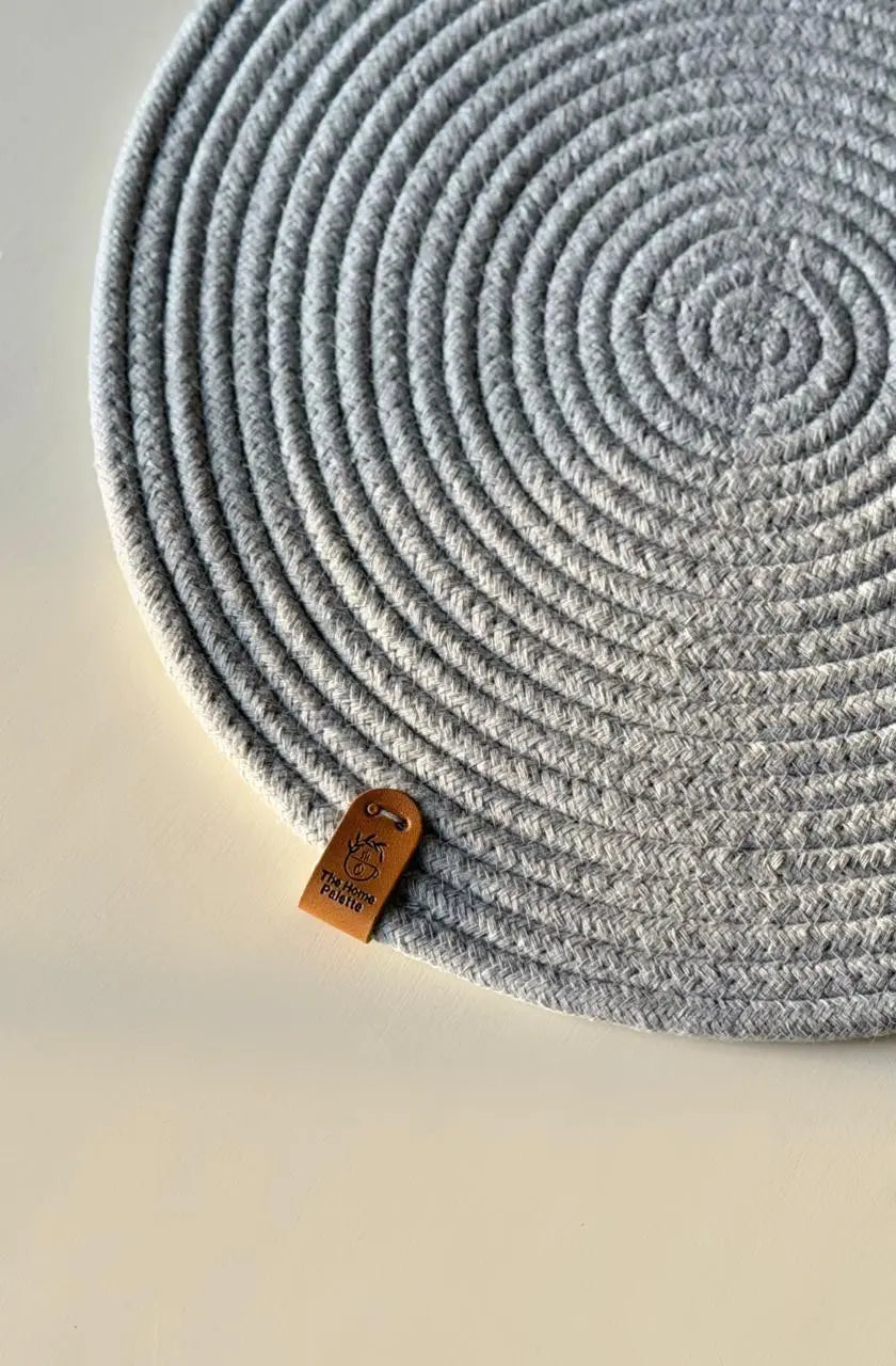 Stone Grey Placemats - Set of 2 - The Home Palette - 1999.0 - Placemats
