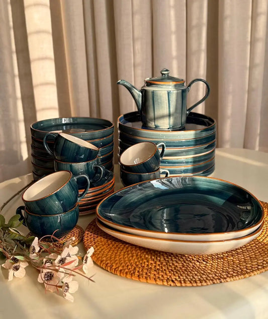 Teal Day to Dine Set - 27 pcs - The Home Palette - 27400.0 - 
