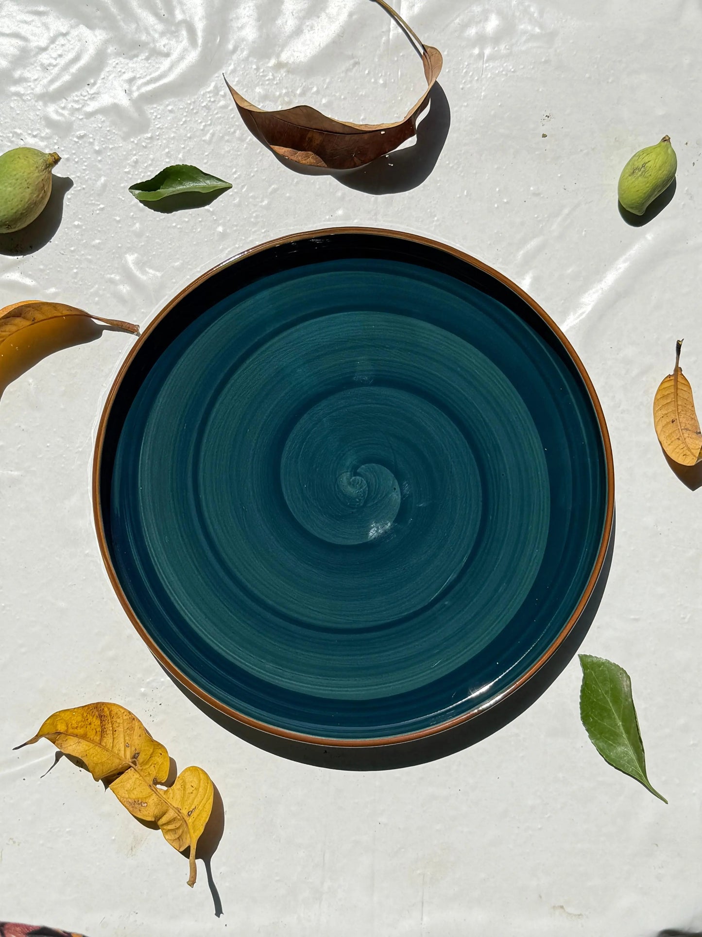 Teal Spiral Platter - The Home Palette -  - Platter