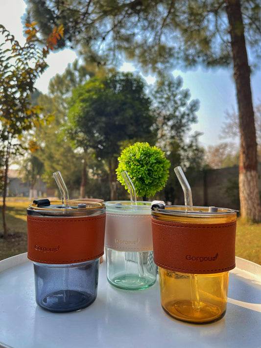 Tumbler Glass with Straw 250 ml - The Home Palette -  - tumbler
