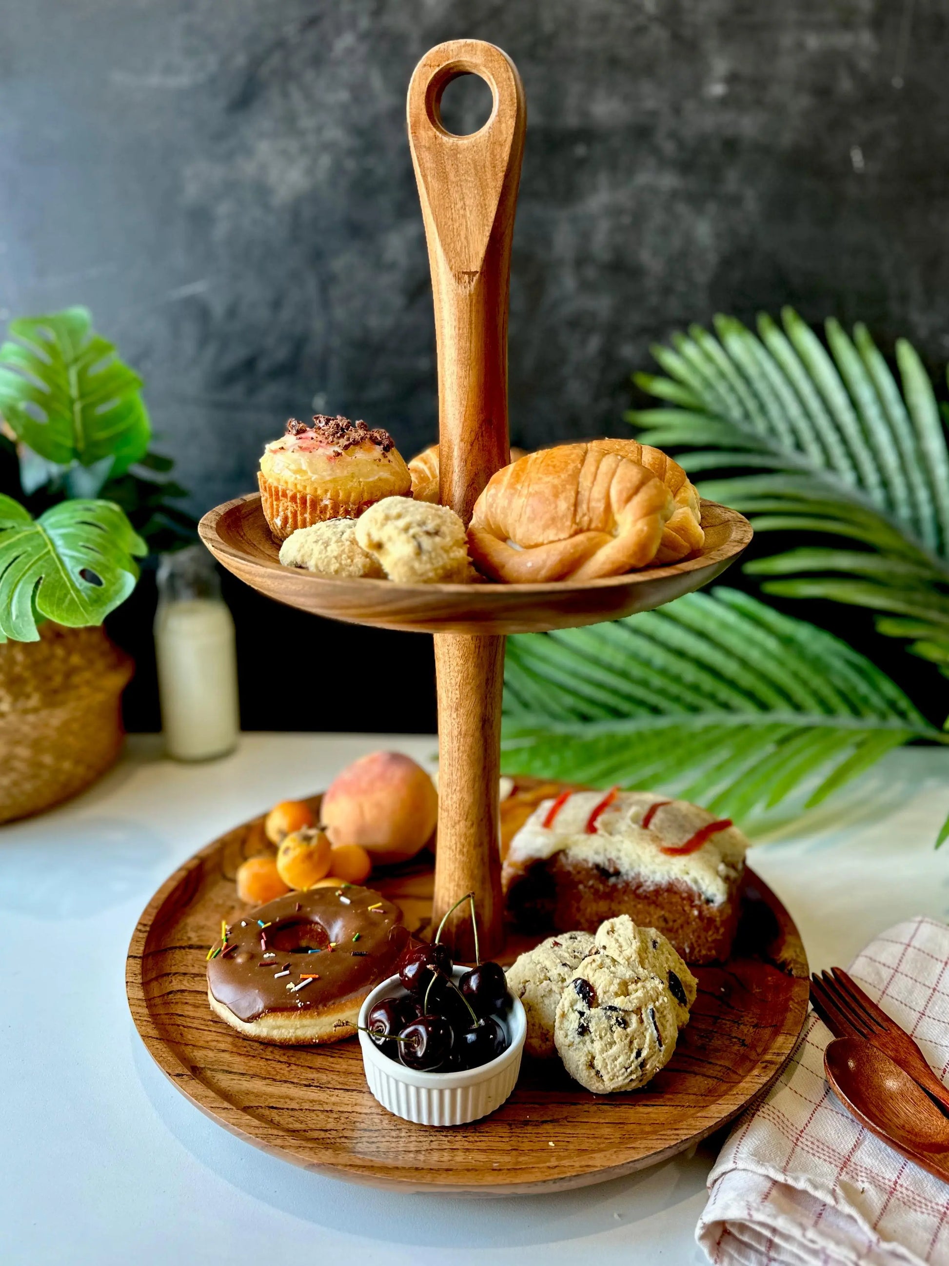 Two-Tier Acacia Platter - The Home Palette -  - Wood Platter