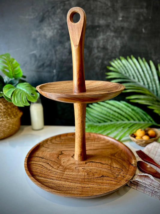 Two-Tier Acacia Platter - The Home Palette -  - Wood Platter