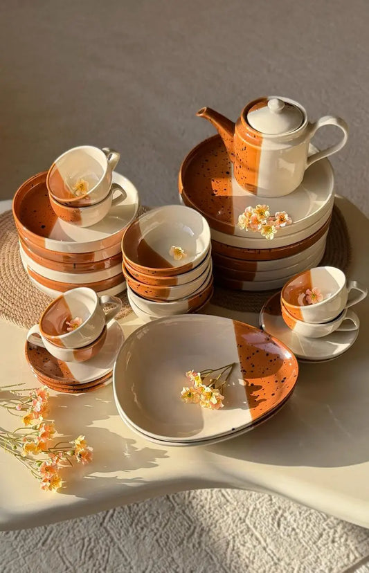 Burnt Maple Breakfast Set - 33pcs