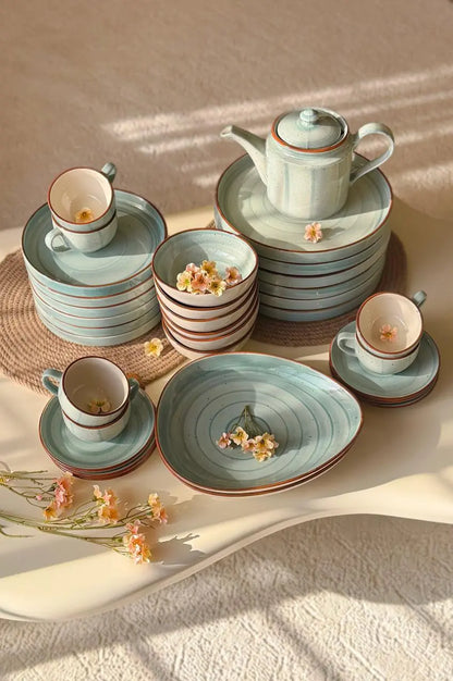 Aqua breakfast set - 33 Pcs - The Home Palette 