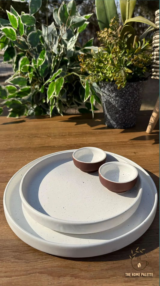 White Speckled Platter - The Home Palette -  - Platter