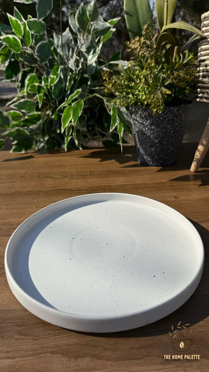 White Speckled Platter - The Home Palette -  - Platter