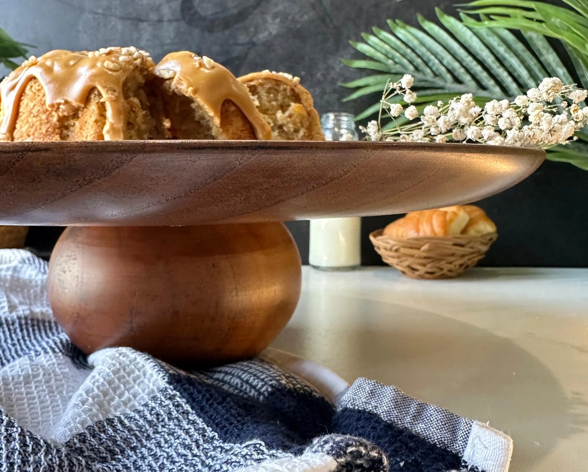 Wooden Cake Platter – 12" - The Home Palette -  - Wood Platter