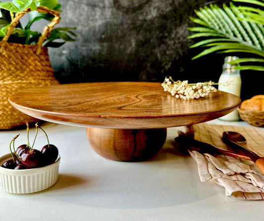 Wooden Cake Platter – 12" - The Home Palette -  - Wood Platter