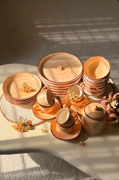 Blush Peach Premium Dinner Set - 39 pcs