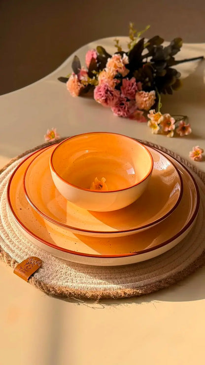 Blush Peach Premium Dinner Set - 39 pcs