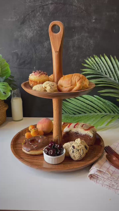 Two-Tier Acacia Platter