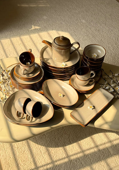 Reactive Cloud Grey Premium Dinner Set - 37 pcs