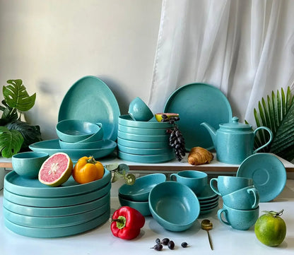 Turquoise Luxe Dinner Set - 33 Pcs