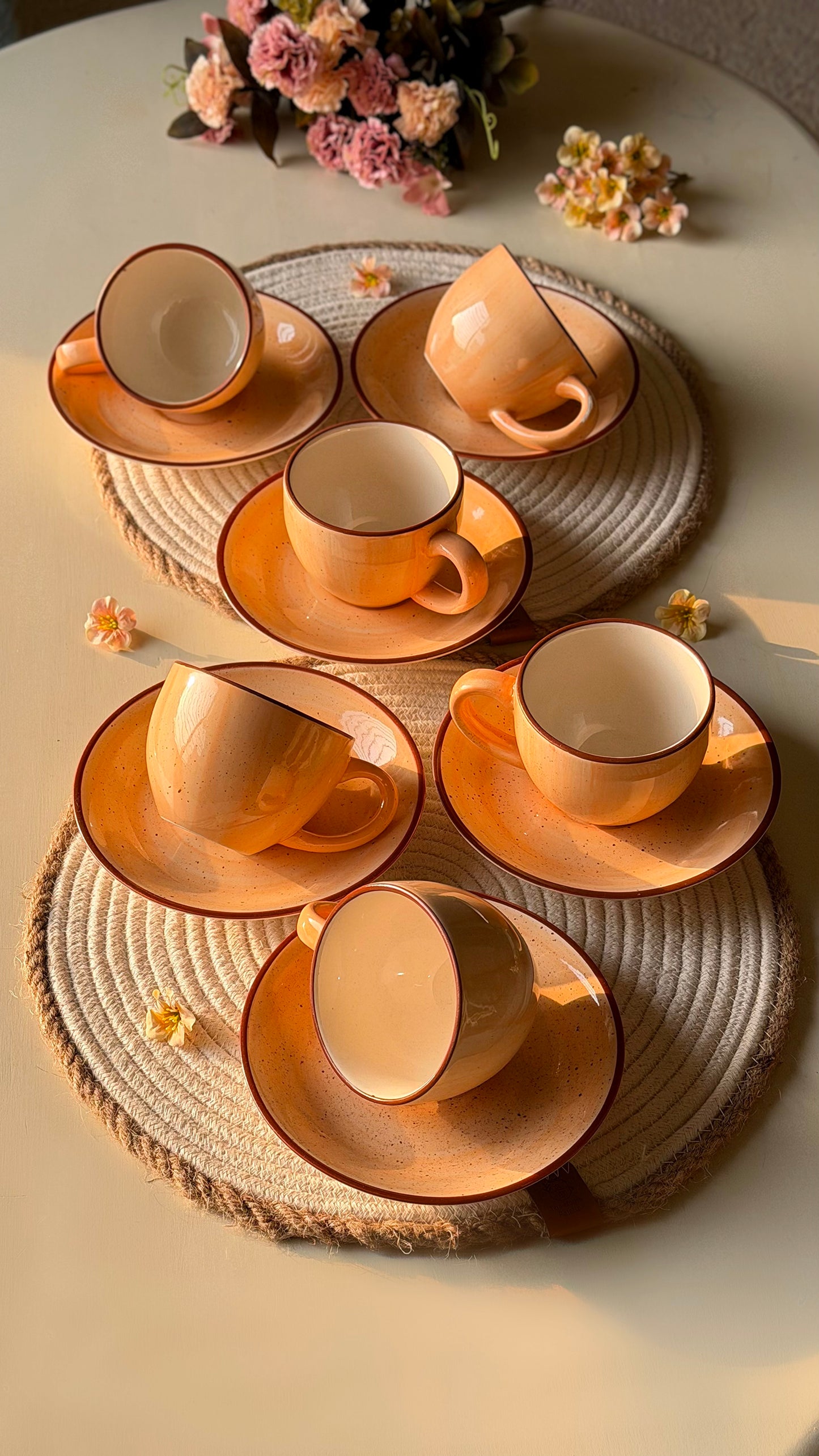 Blush Peach Premium Dinner Set - 39 pcs